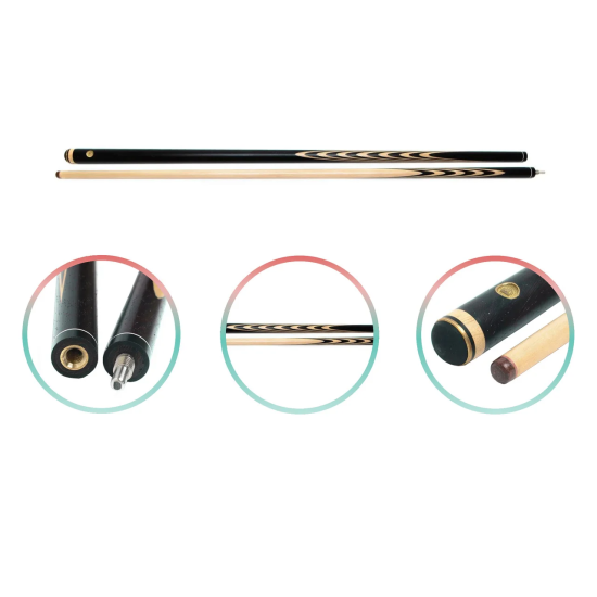 Кий для русского бильярда «4х6 Черный граб»