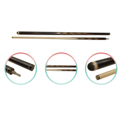 Кий для русского бильярда «3х4 Черный граб-зебрано»