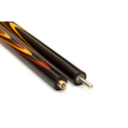 Кий для русского бильярда «Трехцветный черный граб+падук+мовинга»