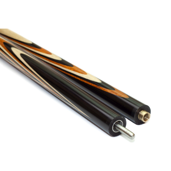 Кий для русского бильярда «Трехцветный черный граб,белинга,граб»Батченко