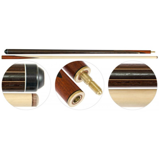 Кий для русского бильярда наборный (черный граб, амарант, венге, граб)К. Лохно