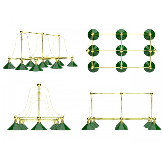 Лампа на девять плафонов "Art Design"