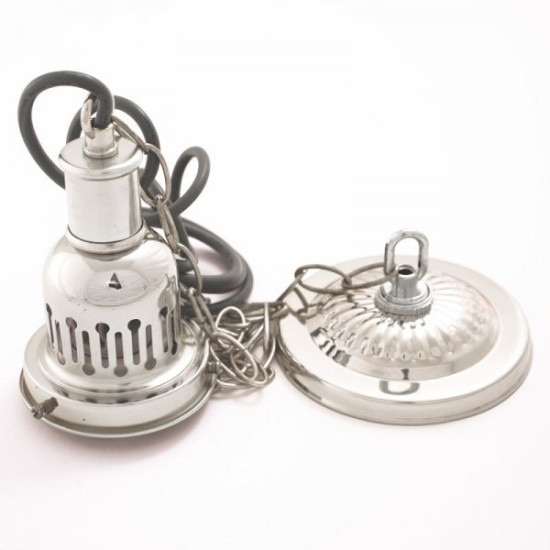 Лампа на один плафон «Elegance» (серебристая чашка,серебристый плафон D35см)